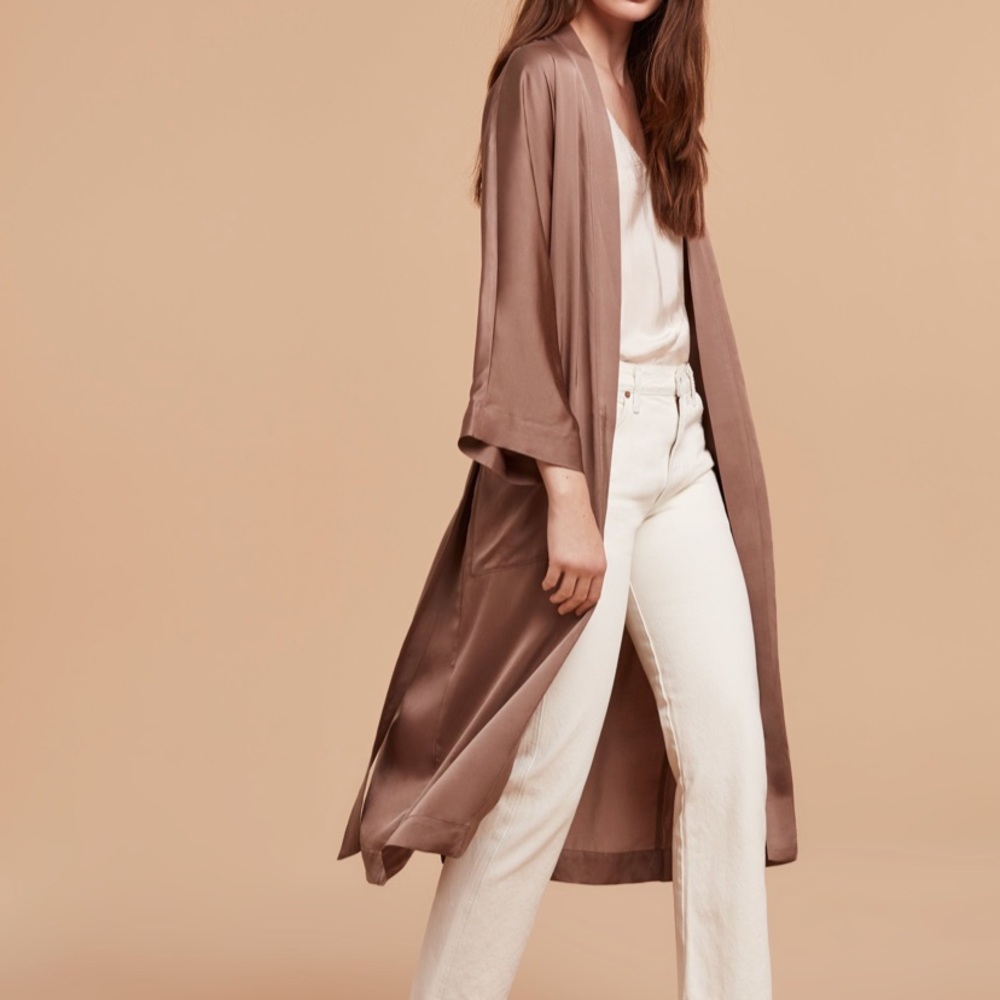 Wilfred “Durante” Satin Robe / Duster Jacket - Picture 2 of 6